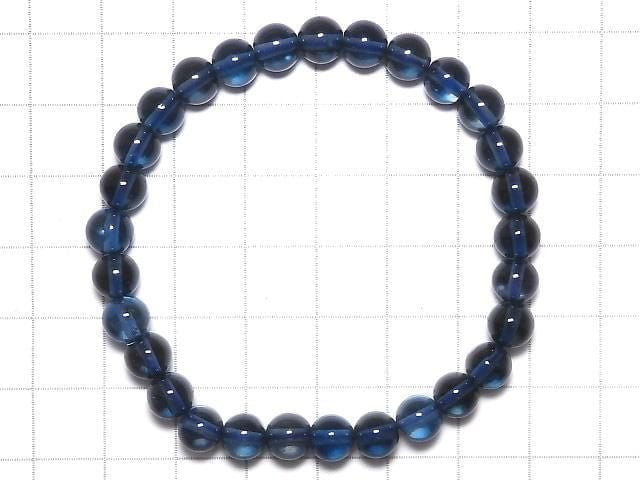 [Video][One of a kind] High Quality London Blue Topaz AAA Round 6.5mm Bracelet NO.16