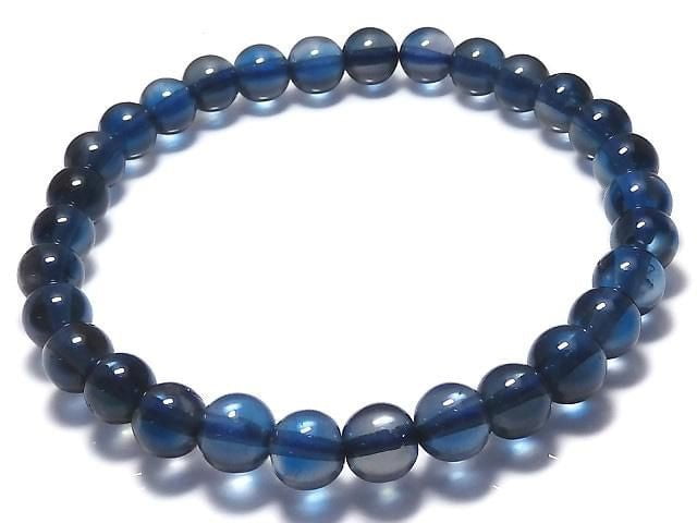 [Video][One of a kind] High Quality London Blue Topaz AAA Round 6.5mm Bracelet NO.17