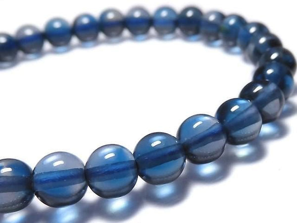 [Video][One of a kind] High Quality London Blue Topaz AAA Round 6.5mm Bracelet NO.18