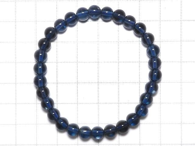 [Video][One of a kind] High Quality London Blue Topaz AAA Round 6.5mm Bracelet NO.18