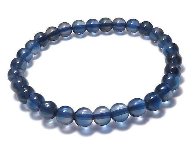 [Video][One of a kind] High Quality London Blue Topaz AAA Round 6.5mm Bracelet NO.18