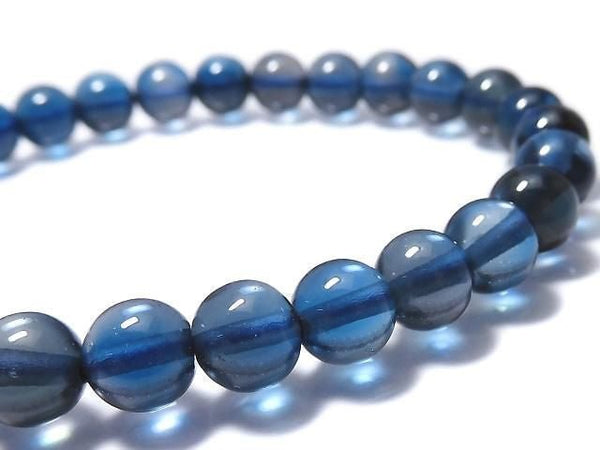 [Video][One of a kind] High Quality London Blue Topaz AAA Round 6.5mm Bracelet NO.19