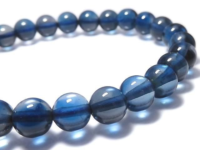 [Video][One of a kind] High Quality London Blue Topaz AAA Round 6.5mm Bracelet NO.20