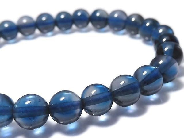 [Video][One of a kind] High Quality London Blue Topaz AAA Round 6.5mm Bracelet NO.21