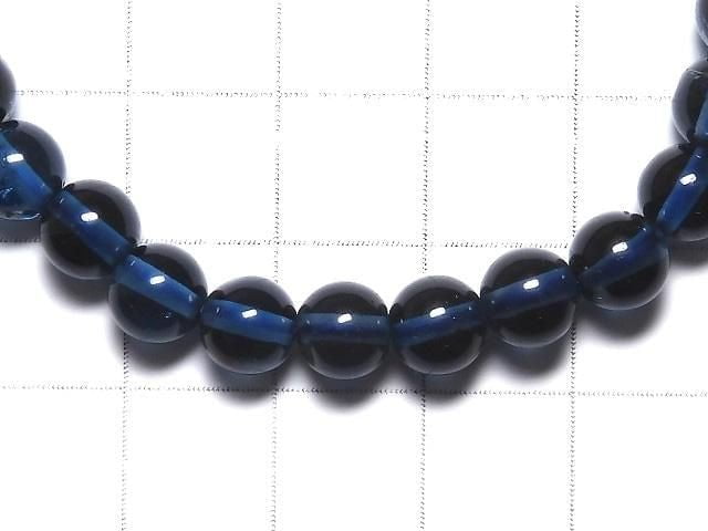 [Video][One of a kind] High Quality London Blue Topaz AAA Round 6.5mm Bracelet NO.22