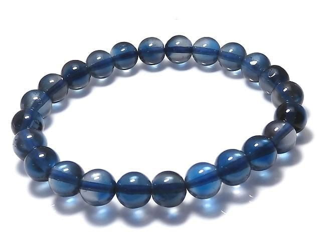 [Video][One of a kind] High Quality London Blue Topaz AAA Round 7.5mm Bracelet NO.23