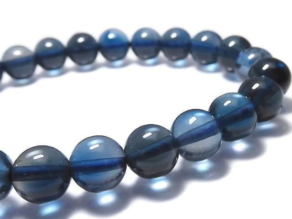 [Video][One of a kind] High Quality London Blue Topaz AAA Round 7.5mm Bracelet NO.27
