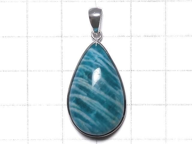 [Video][One of a kind] Amazonite AAA- Pendant Silver925 NO.248