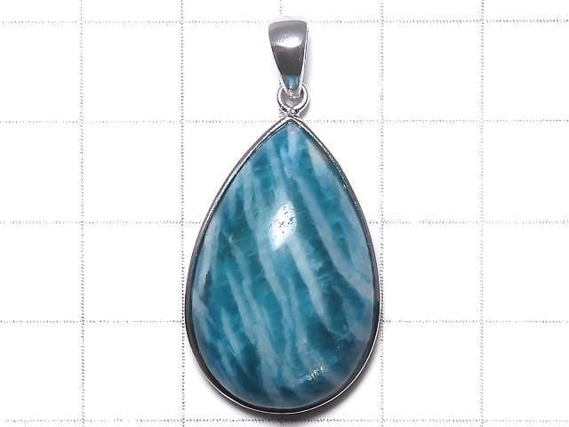 [Video][One of a kind] Amazonite AAA- Pendant Silver925 NO.250