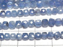 [Video]High Quality! Deep Blue Aquamarine AA++ Cube Shape 4.5x4.5x4.5mm half or 1strand beads (aprx.15inch/36cm)