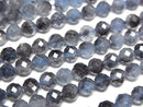 [Video]High Quality! Deep Blue Aquamarine AA++ Faceted Round 4mm half or 1strand beads (aprx.15inch/36cm)