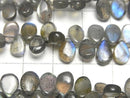 [Video]High Quality Labradorite AA++ Pear shape (Smooth) 1strand beads (aprx.7inch/18cm)