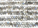 [Video]High Quality Labradorite AA++ Pear shape (Smooth) 1strand beads (aprx.7inch/18cm)