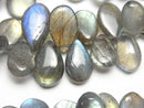 [Video]High Quality Labradorite AA++ Pear shape (Smooth) half or 1strand beads (aprx.7inch/18cm)