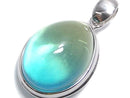 [Video][One of a kind] Blue color Amber Pendant Silver925 NO.173