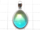 [Video][One of a kind] Blue color Amber Pendant Silver925 NO.173