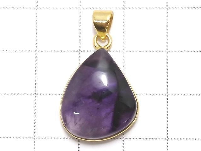 [Video][One of a kind] Trapiche Amethyst Pendant 18KGP NO.76