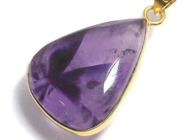 [Video][One of a kind] Trapiche Amethyst Pendant 18KGP NO.78