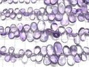 [Video]High Quality Light Color Amethyst AA++ Pear Shape (Smooth) 1strand beads (aprx.7inch/18cm)