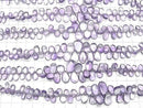 [Video]High Quality Light Color Amethyst AA++ Pear Shape (Smooth) 1strand beads (aprx.7inch/18cm)