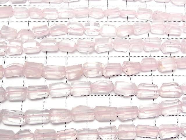 [Video] Rose Quartz AA++ Faceted Nugget [S size] half or 1strand beads (aprx.9inch/22cm)