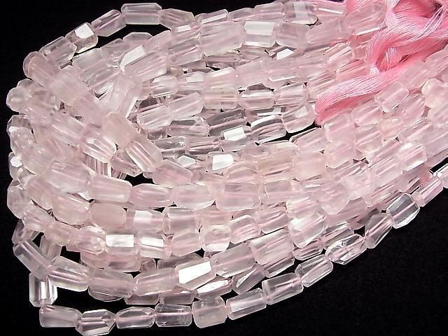 [Video] Rose Quartz AA++ Faceted Nugget [S size] half or 1strand beads (aprx.9inch/22cm)