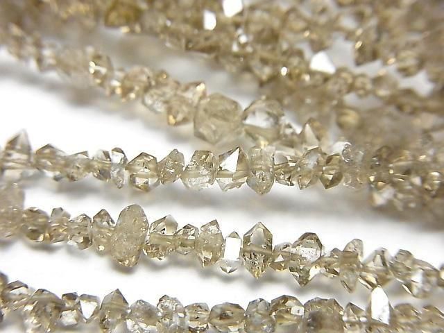 [Video] Pakistani Double Point crystal coating [light brown] half or 1strand beads (aprx.15inch/37cm)