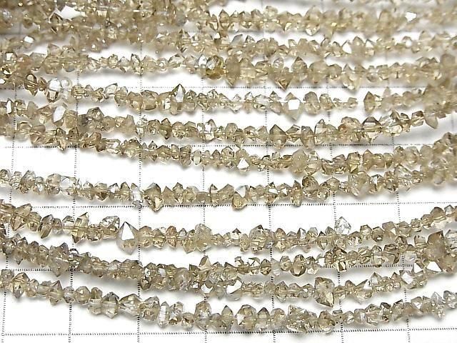 [Video] Pakistani Double Point crystal coating [light brown] half or 1strand beads (aprx.15inch/37cm)