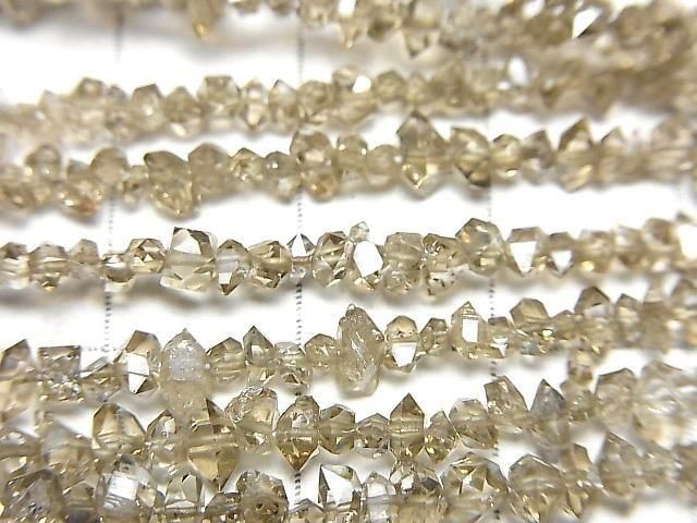 [Video] Pakistani Double Point crystal coating [light brown] half or 1strand beads (aprx.15inch/37cm)