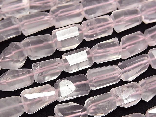 [Video] Rose Quartz AA++ Faceted Nugget [M size] half or 1strand beads (aprx.9inch/22cm)
