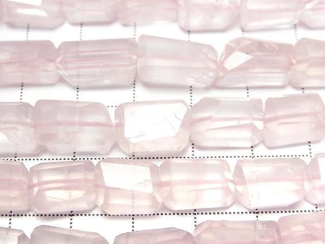 [Video] Rose Quartz AA++ Faceted Nugget [M size] half or 1strand beads (aprx.9inch/22cm)