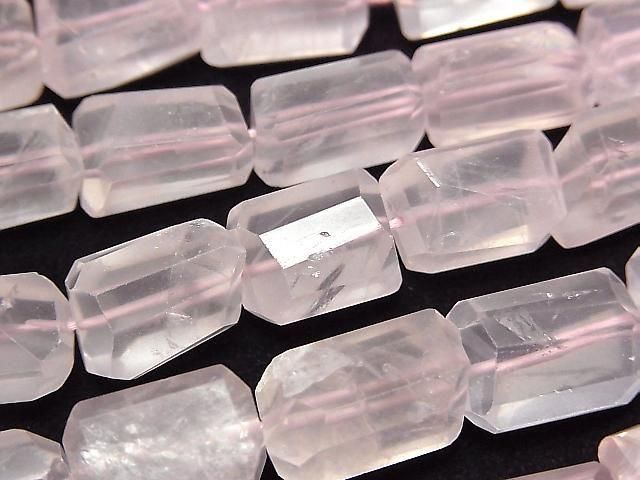 [Video] Rose Quartz AA++ Faceted Nugget [L size] half or 1strand beads (aprx.9inch/22cm)