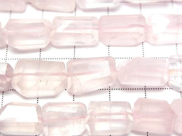 [Video] Rose Quartz AA++ Faceted Nugget [L size] half or 1strand beads (aprx.9inch/22cm)