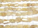 [Video] Rutilated Quartz AA++ Faceted Nugget [M-L size] half or 1strand beads (aprx.9inch/22cm)