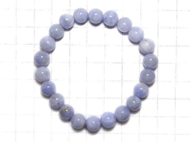 [Video][One of a kind] Hackmanite Round 8.5mm Bracelet NO.128