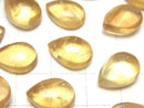 [Video]Citrine AA+ Pear shape Cabochon 14x10mm 2pcs