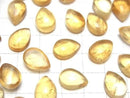 [Video]Citrine AA+ Pear shape Cabochon 14x10mm 2pcs