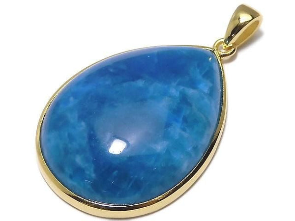[Video][One of a kind] Blue Apatite AAA- Pendant 18KGP NO.60