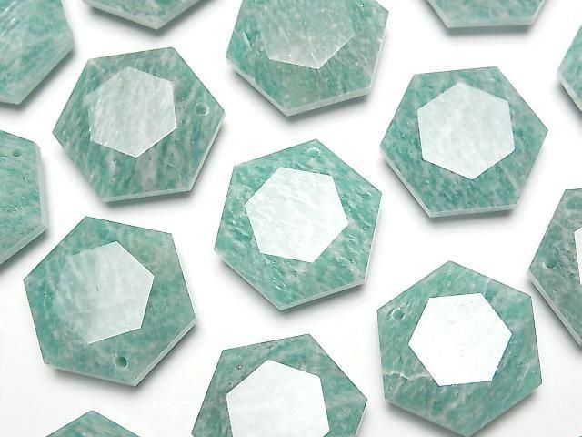 [Video] Amazonite AA++ Hexagram 20x18mm 1pc