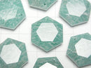 [Video] Amazonite AA++ Hexagram 20x18mm 1pc