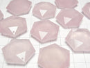 [Video] Rose Quartz AAA- Hexagram 31x27mm 1pc