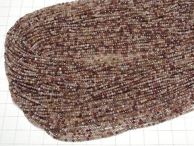 [Video] High Quality! Natural Brown Zircon AA+ Faceted Round 2mm 1strand Beads (approx. 15 inches/37 cm)