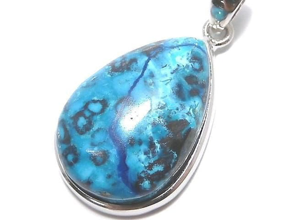 [Video][One of a kind] Chrysocolla AAA Pendant Silver925 NO.81