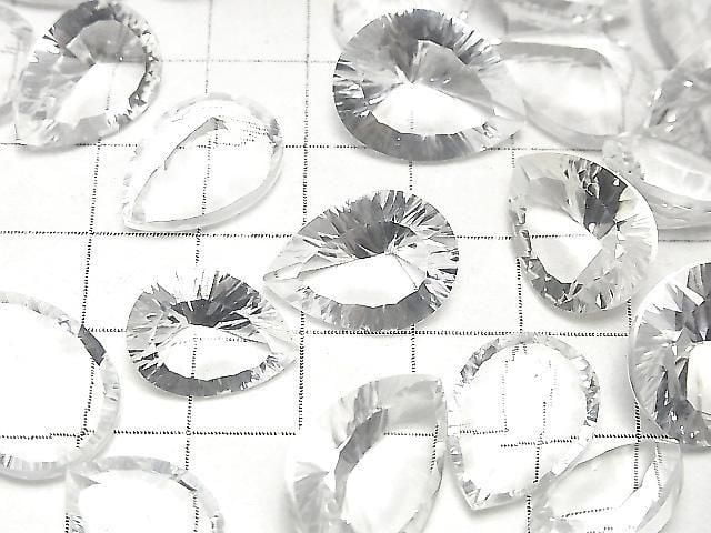 [Video]High Quality Crystal AAA Loose stone Pear shape Concave Cut Size Mix 4pcs