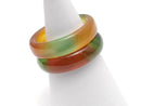 [Video] Green x Red color Chalcedony ring [Size 11]-[Size 16] 2pcs
