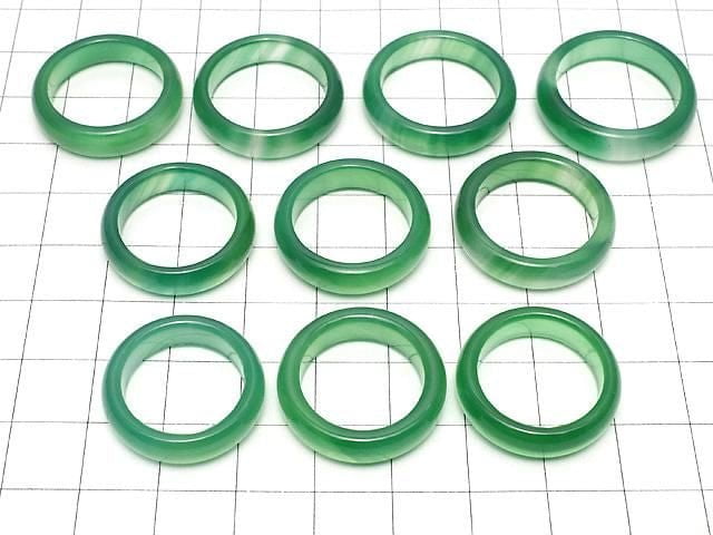 [Video] Green Onyx Ring [Size 13]-[Size 20] 2pcs