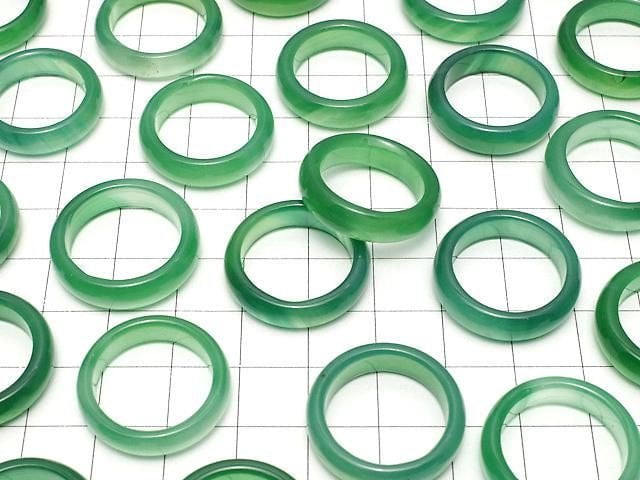 [Video] Green Onyx Ring [Size 13]-[Size 20] 2pcs
