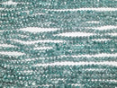 [Video] Glass Beads Faceted Button Rondelle 3.5x3.5x2.5mm Aqua Green Half-Coated 1 Strand (approx. 13 inches/32 cm)