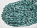 [Video] Glass Beads Faceted Button Rondelle 4.5x4.5x3.5mm Aqua Green Half-Coated 1strand Beads (approx. 15 inches/38 cm)