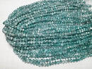 [Video] Glass Beads Faceted Button Rondelle 6x6x4.5mm Aqua Green Half-Coated 1strand Beads (approx. 15 inches/37 cm)